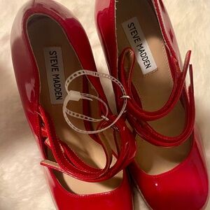 Steve Madden Glossy Red Heels